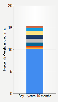 Weight chart for boys 1 year 10 months of age