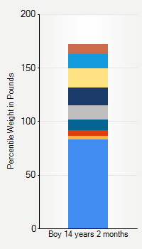 Weight chart for boys 14 years 2 months of age