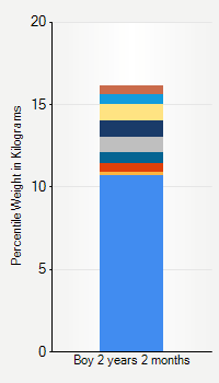 Weight chart for boys 2 years 2 months of age