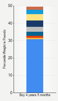 Weight chart for boys 4 years 5 months of age