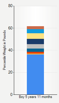 Weight chart for boys 5 years 11 months of age