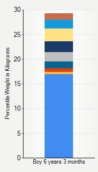 Weight chart for boys 6 years 3 months of age